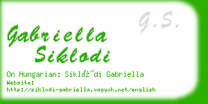 gabriella siklodi business card